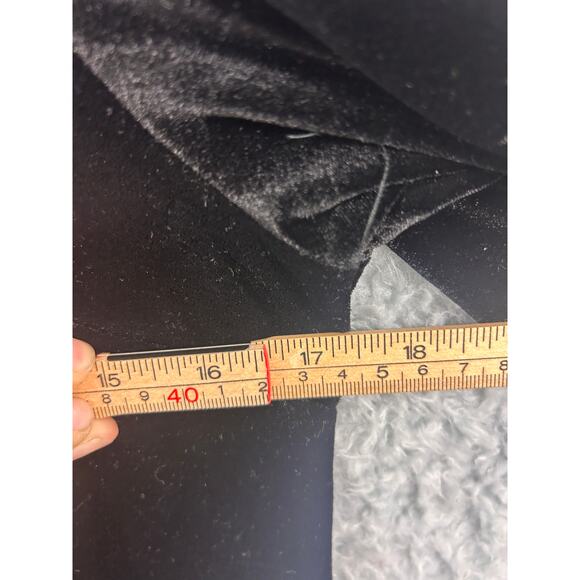 Melloday Black Velvet Long Sleeve Puff Shoulder Mini Dress Women’s M - Picture 8 of 10